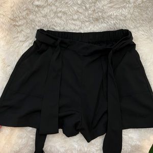 Black adjustable shorts